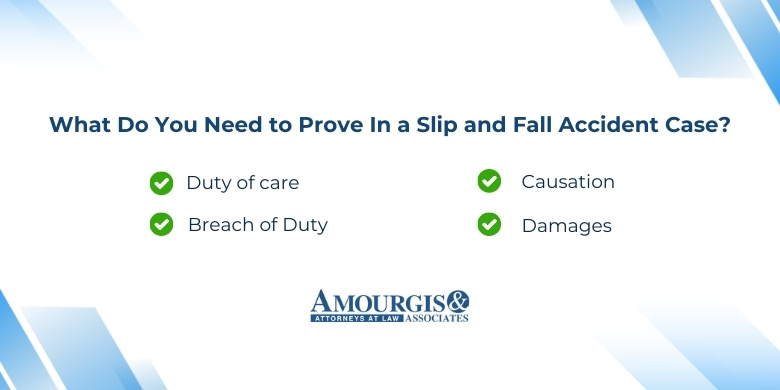 what do you need to prove in a slip and fall accident case
