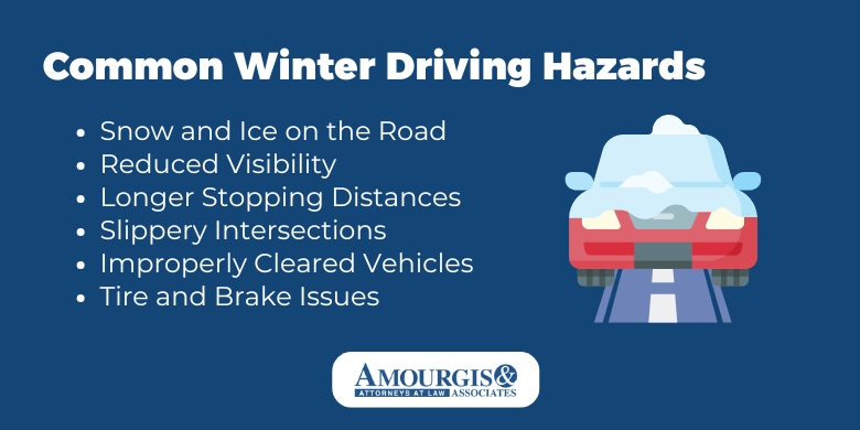 Common winter driving hazards